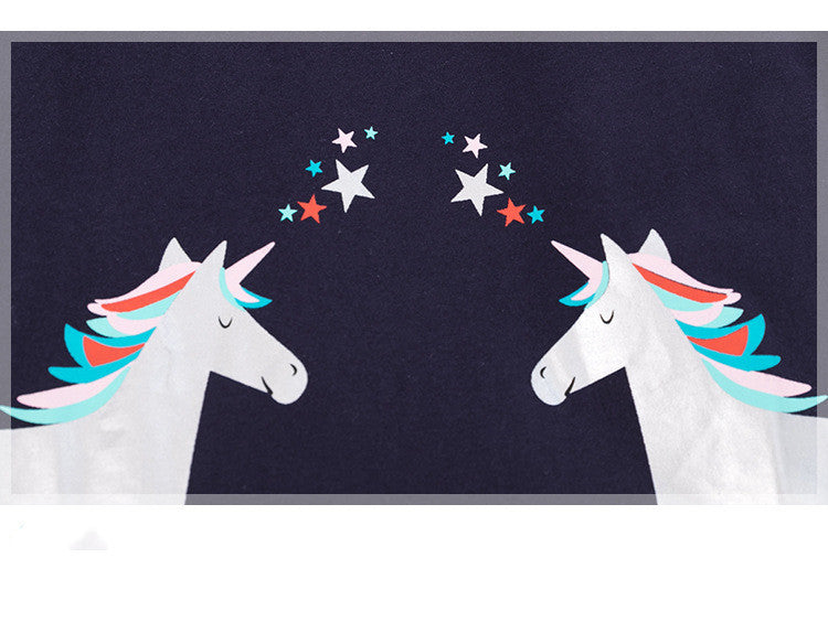 Knitted Long Sleeve Children's T-shirt Round Neck Cartoon T-shirt