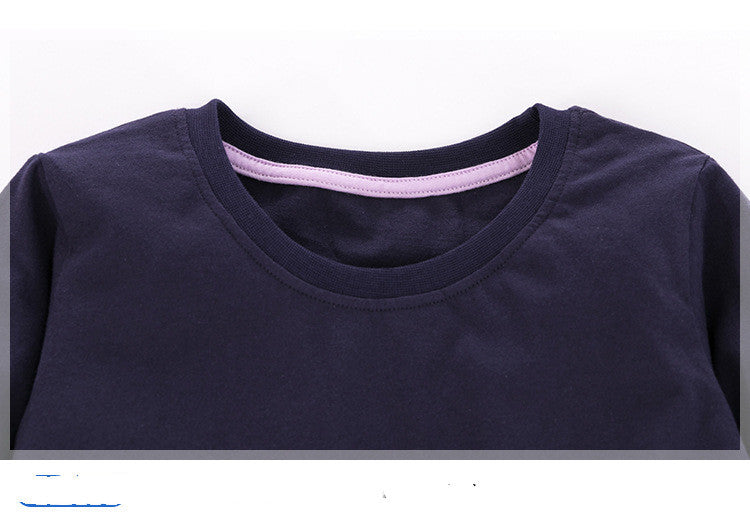 Knitted Long Sleeve Children's T-shirt Round Neck Cartoon T-shirt