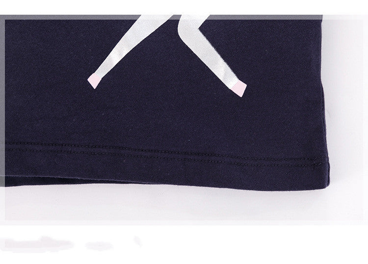 Knitted Long Sleeve Children's T-shirt Round Neck Cartoon T-shirt