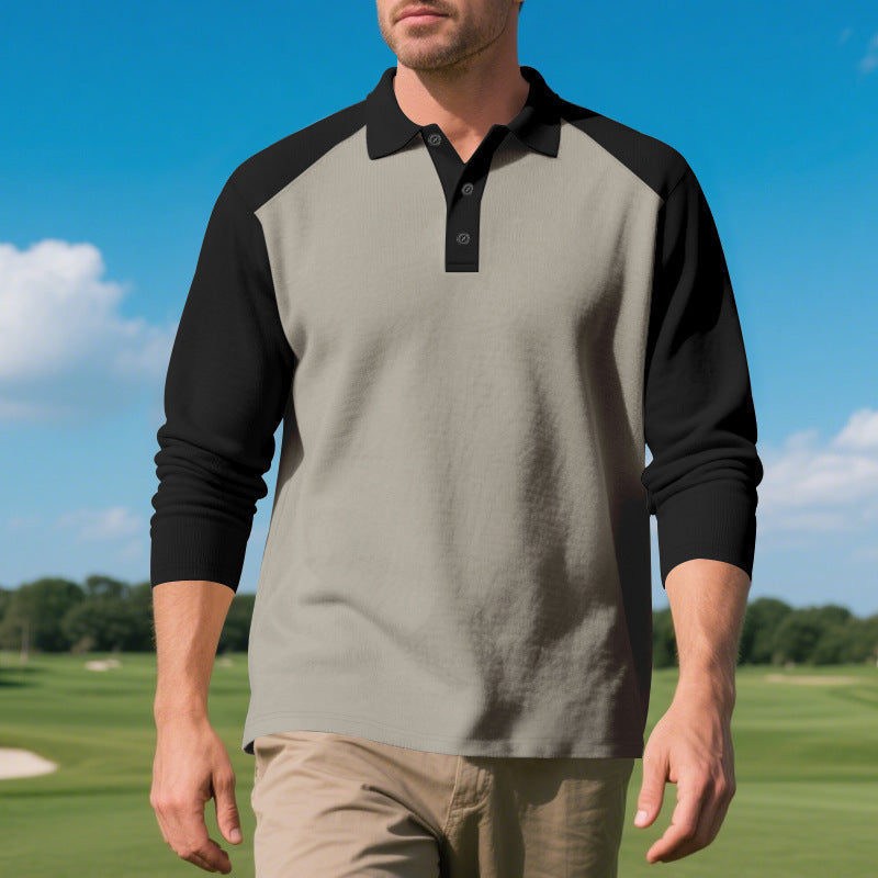 Golf Lapel Long-sleeved T-shirt Bottoming Shirt